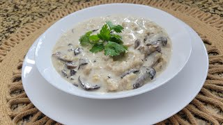 Chicken Soupe with Mushroom حساء الدجاج بالفطر