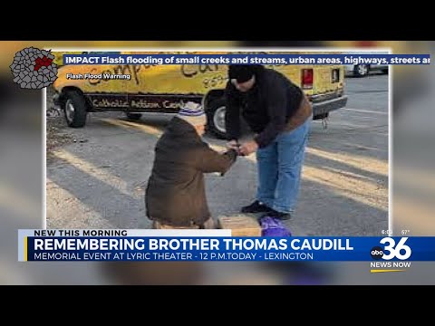 Honoring Thomas Caudill driver of Catholic Action Center's Compassionate Caravan