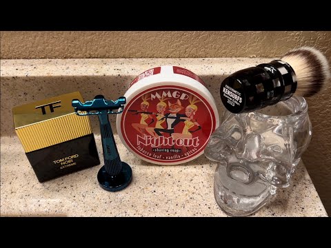 “Night Out” Soap, Twig Razor, Tom Ford Noir, Lab Blue Blade & Kensurfs 2023 Brush