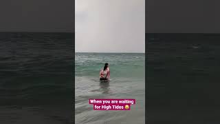 High Tides Hit Us | FIRST Beach Experience #youtubeshorts #beach