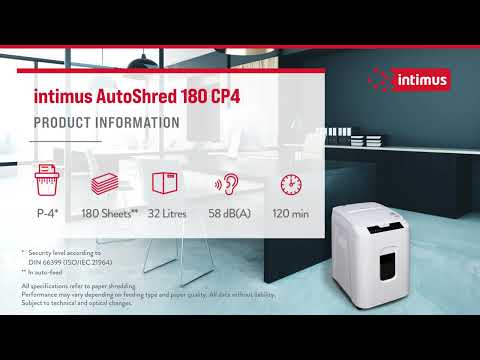 Video of the Intimus AutoShred 180 CP4 Shredder