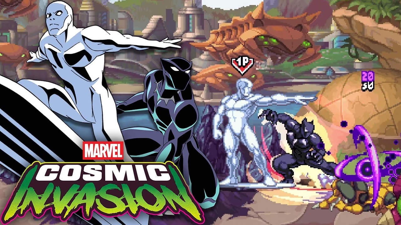 MARVEL Cosmic Invasion - Arcade (Hard) 1CC - Black Panther/Silver Surfer
