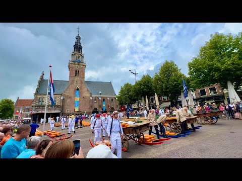 Alkmaar / Stadtrundgang mit Bootsfahrt und Käsemarkt 4K Video