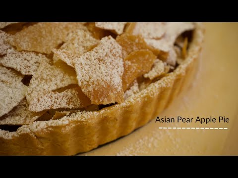 Asian Pear Apple Pie Recipe (w/ Honey Spring Roll Topping) [Dairy Free & Vegan Options]