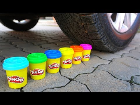 EXPERIMENT: Car vs Play Doh - Crushing Crunchy & Soft Things by Car!