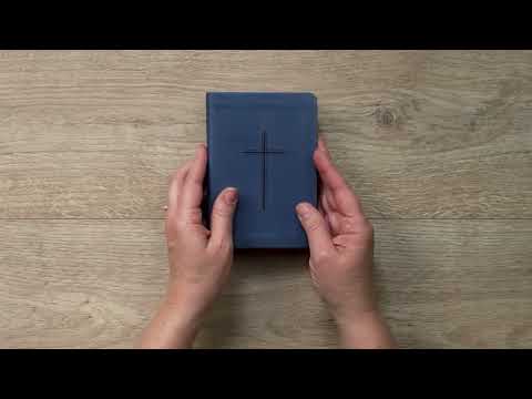 Video Preview for NLT Premium Value Compact Bible, Filament Enabled | LeatherLike, Navy Cross