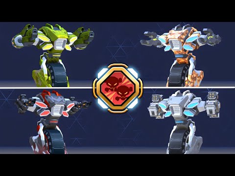 Slingshot & Longarm 12, Nade Launcher 12, Shotgun 8, Graviton Beam 12 - Mech Arena