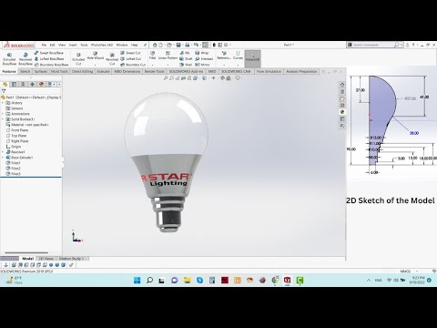 SolidWorks Tutorial | Design of LED Lamp/Bulb in SolidWorks