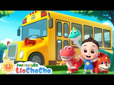 LiaChaCha em Português ☀️ A Roda do Ônibus (Versão Dinossauro) | Música Infantil