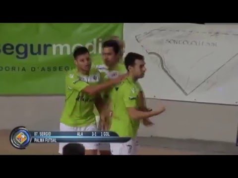 Gol Sergio (3-1) en Palma Futsal-CD UMA Antequera 14J Temp. 2015/2016