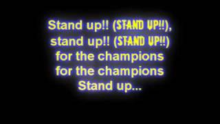 Right Said Fred - Stand Up for the Champions (Lyrics)