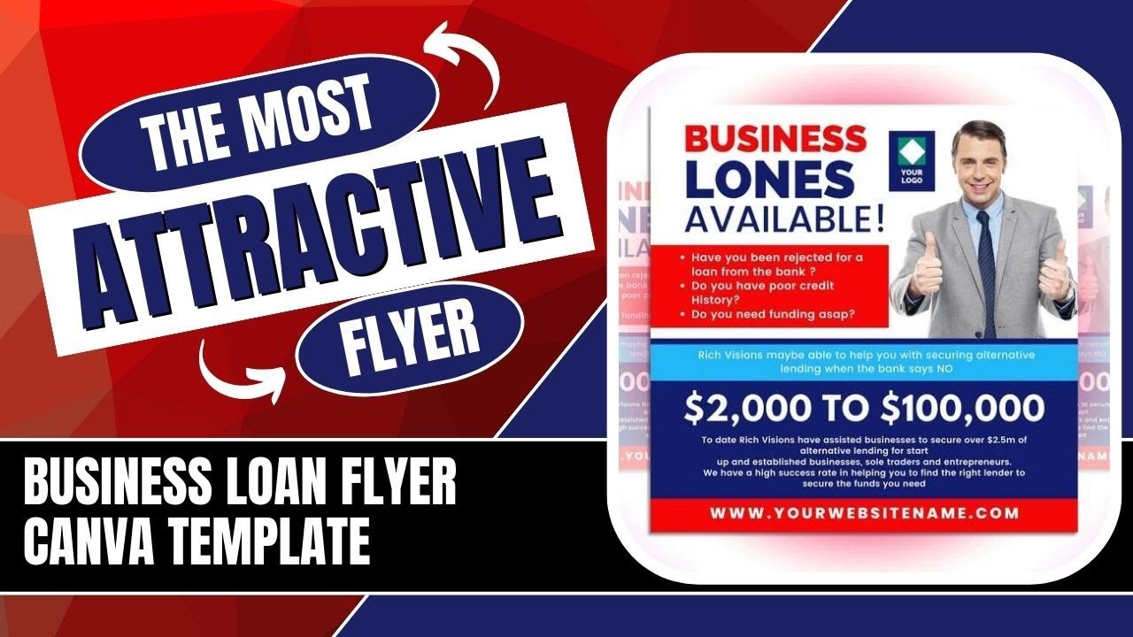 Business Loan Flyer, Canva Template.