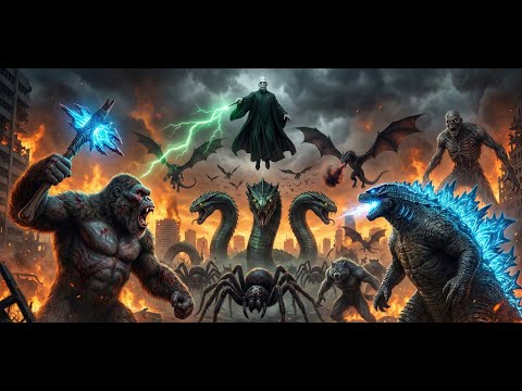 KONG & GODZILLA vs VOLDEMORT  Giant Snake Army DESTROYED!  Epic Monster Battle 4K