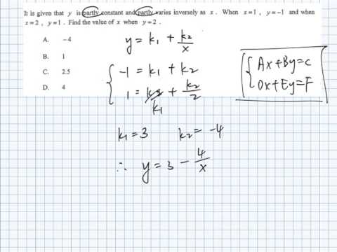 HKCEE II 2009 Q14 MC Variation