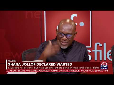 I am not saying what she said is right, but where is the crime? - Kofi Bentil #Newsfile