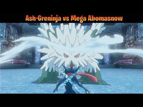 Ash-Greninja vs Mega Abomasnow [Pokemon XYZ episode 29] (English Sub)