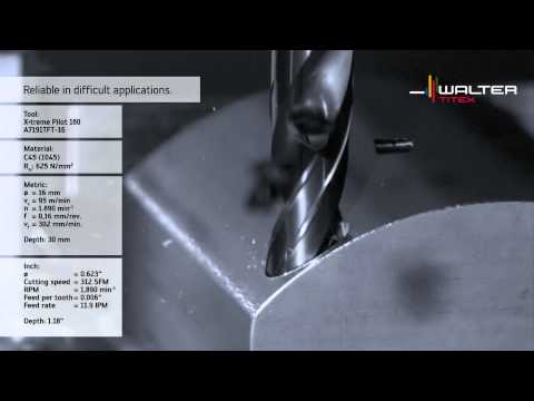 Walter Titex Holemaking Bohren VHM Kühlkanal Pilot Bohrer Walter Titex X·treme Pilot 180
