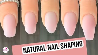 How to Shape Natural Nails Squoval, Oval, Round, Almond, Coffin