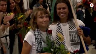 Greta Thunberg arrives in Greece after aid flotilla detainment