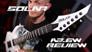 Video thumbnail for Solar Guitars A2.6W Review! by Domicidal Covers
