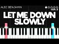 Alec Benjamin - Let Me Down Slowly | EASY Piano Tutorial