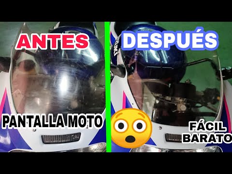 45 Restaurar PANTALLA Moto💡 Pulir cúpula rallada y dejar nueva fácil y barato