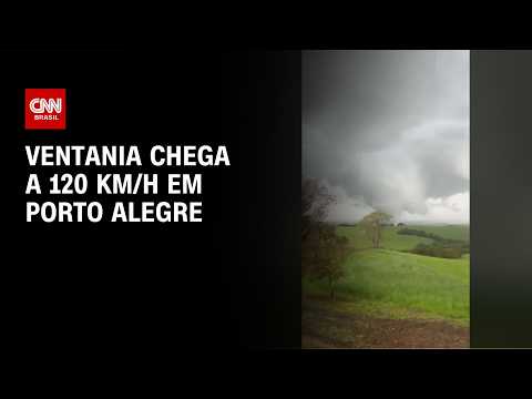 Porto Alegre registra ventos de 120 km/h | CNN NOVO DIA