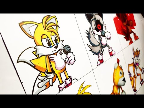 Drawing TAILS.EXE All Mods | Friday Night Funkin' (FNF MOD)