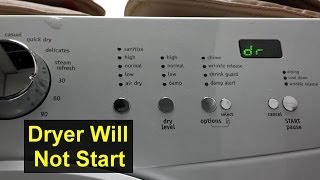 Dryer will not start, dr displayed, E66 error, Frigidaire Affinity - Home Repair Series