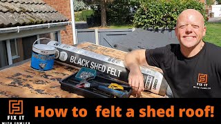 How to felt a shed roof and ensure it lasts! #shed #roofing