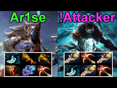 !Attacker [Kunkka] & Ar1se [Magnus] - Dota 2: Crazy Build