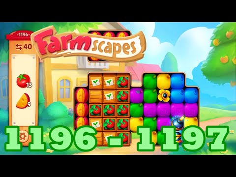 Farmscapes Level 1196 - 1197 HD Gameplay Walkthrough | 3 - match game | android | ios | GameGo Game