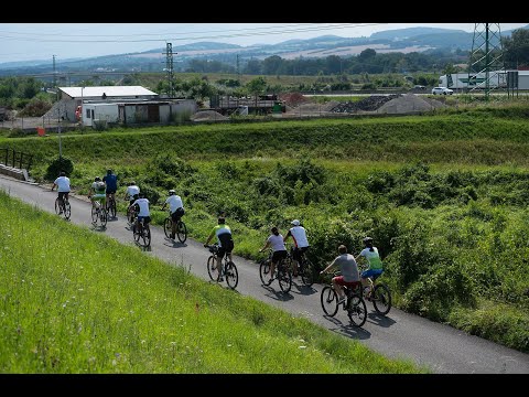 Výstavba najdlhšieho úseku Vážskej cyklomagistrály z vtáčej perspektívy