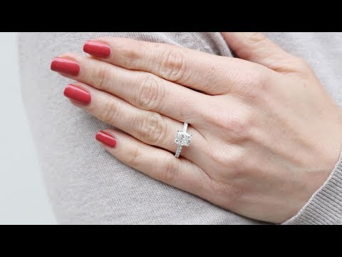 Cushion Cut Lab Diamond Pavé Engagement Ring | Ada Diamonds