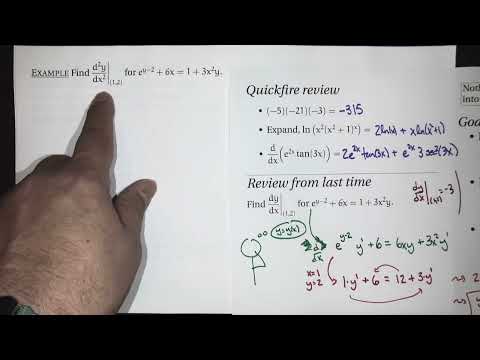 Derivatives of inverses and logs (Calc 1; Lecture 2-2; Fall 26)