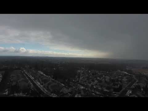 03-06-2021 Central Bucks PA Drone Footage of Snow Squall