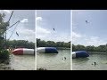 Man Launches Pal's Into Air Jumping By On Inflatable - Caters Clips Man Launches Pal's Into Air Jumping By On Inflatable