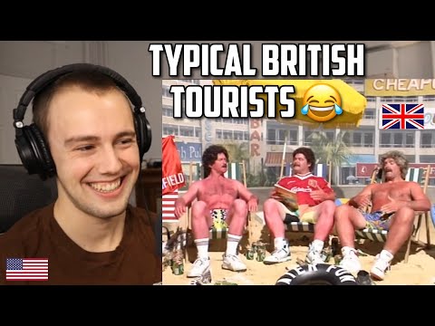 American Reacts to Harry Enfield - The Scousers Visit The Beach