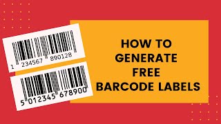 How to Generate free Barcode Labels