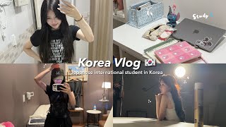 【Vlog】 韓国に留学する日本人の日常Vlog🇰🇷💭人見知り大発揮👀🌀勉強、仕事にバタバタな日々に密着💦📝 ́͏̖-