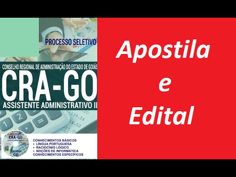 Edital Apostila ASSISTENTE ADMINISTRATIVO II Concurso CRA GO 2016