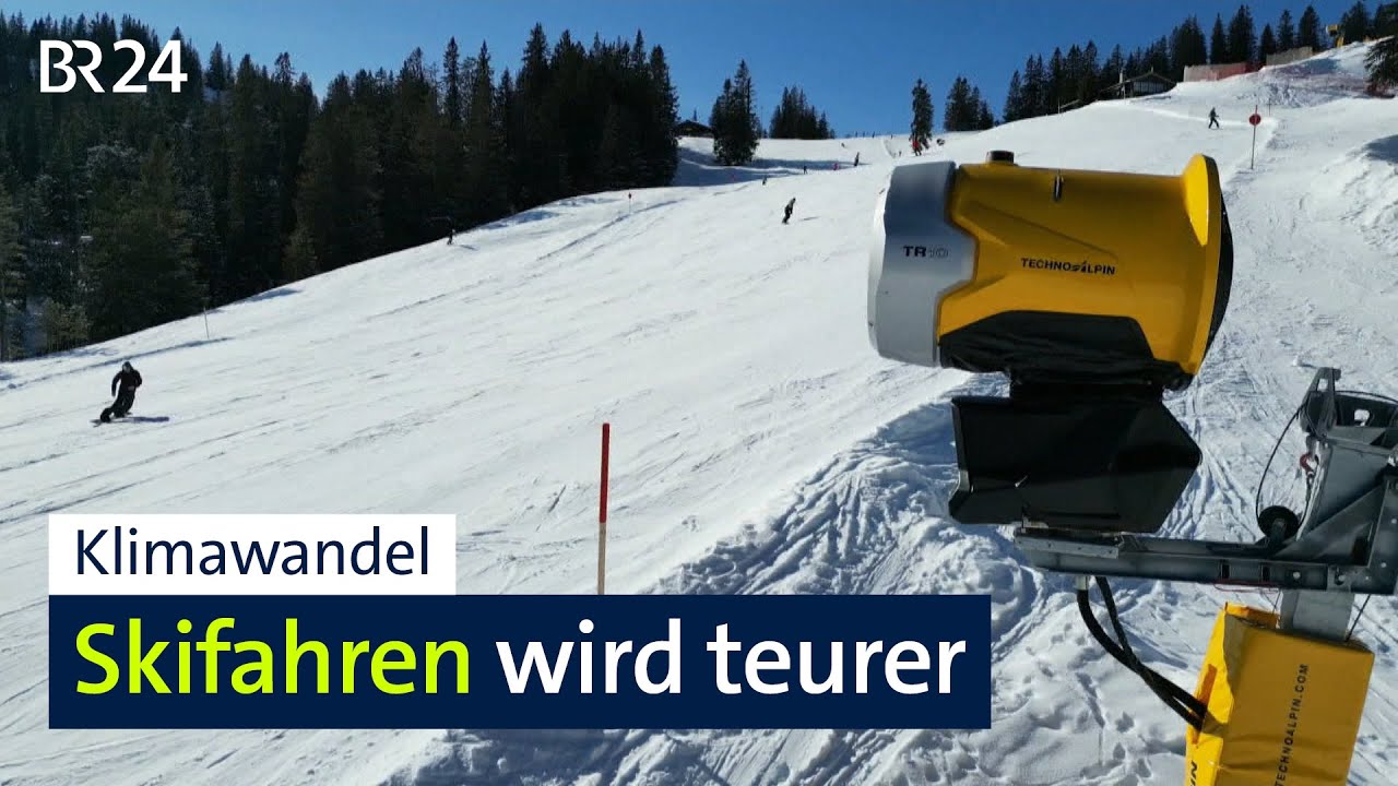Skifahren wird in Zeiten des Klimawandels teurer | BR24
