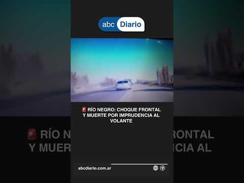🚨 RÍO NEGRO: choque frontal y muerte por imprudencia al volante  Un trágico accidente ocurrido este…