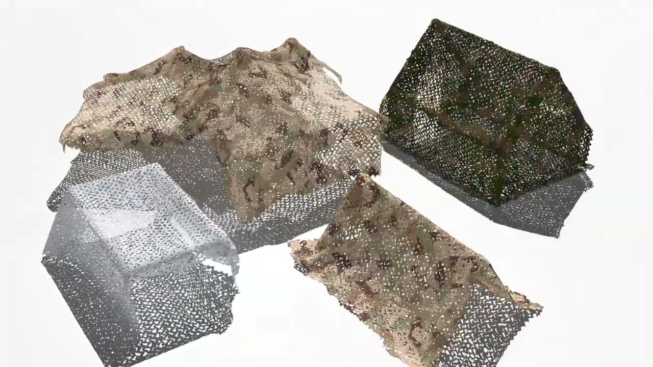 Camouflage netting 3D Model