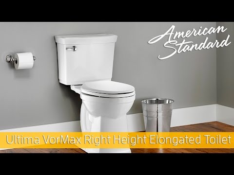 Ultima VorMax Two-Piece 1.28 gpf/4.8 Lpf Chair Height Elongated Toilet less Seat // WHITE // YouTube Video