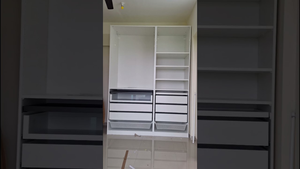 IKEA PAX Mirror Wardrobe Modern Bedroom Setup #roomstyle