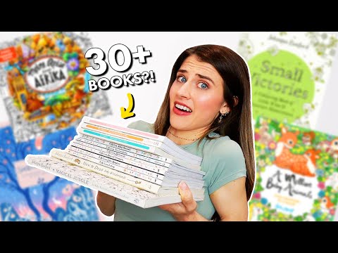 My ENTIRE COLORING BOOK COLLECTION (Part 1) // Johanna Basford, Rita Berman & More!