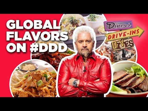 Global Flavors on #DDD with Guy Fieri | Diners, Drive-Ins and Dives | Food Network