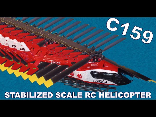 Hélicoptère RC à 4 canaux, gyroscope stabilisé, taille EC-135