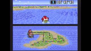 Super Mario Kart (NTSC) Time Trial : Koopa Beach 2 (KB2) - 9"99 (World Record)